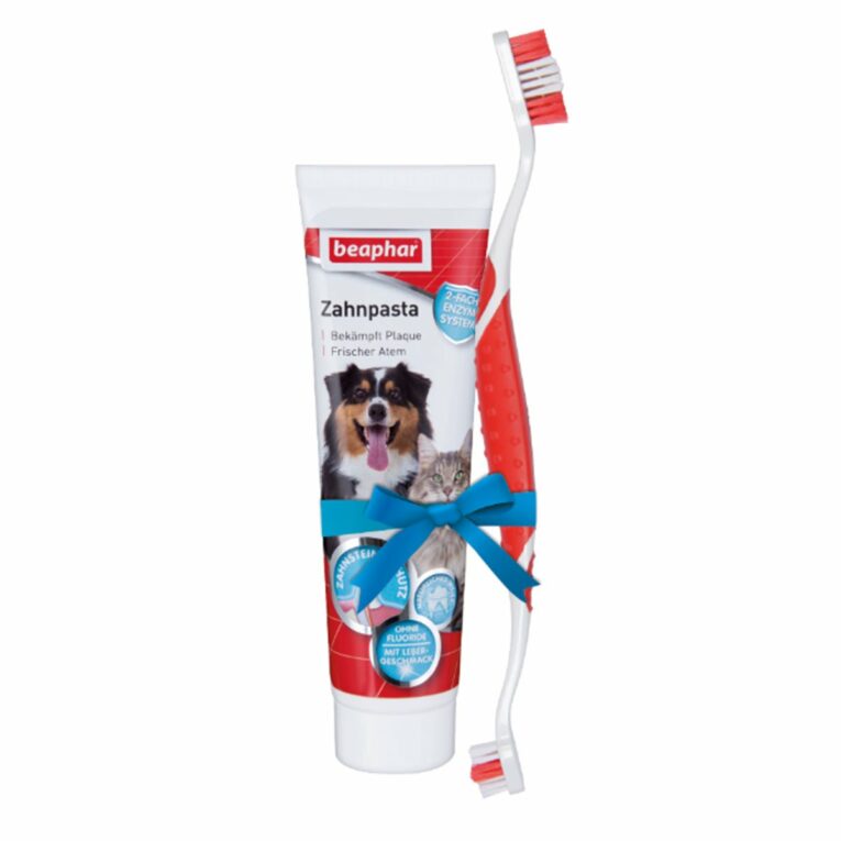 Günstig beaphar Zahnpflege Set (Zahnpasta & Bürste) i mPreisvergleich in unserem Onlineshop auf Hundeliebe-shop.de kaufen.