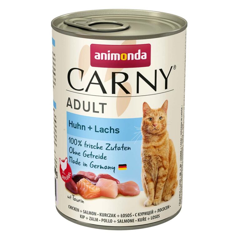 Günstig animonda Carny Adult Huhn + Lachs 24x400g i mPreisvergleich in unserem Onlineshop auf Hundeliebe-shop.de kaufen.