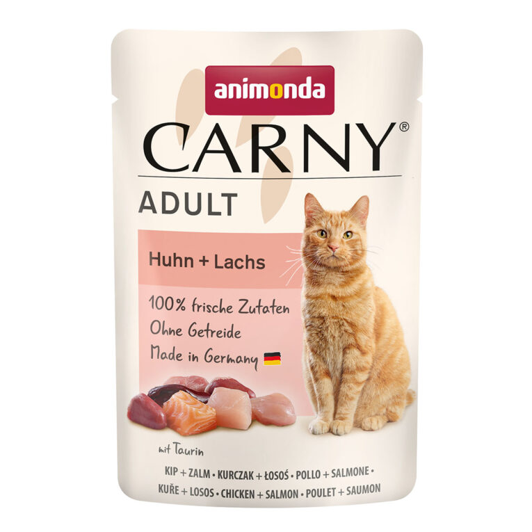 Günstig animonda Carny Adult Huhn und Lachs 24x85g i mPreisvergleich in unserem Onlineshop auf Hundeliebe-shop.de kaufen.