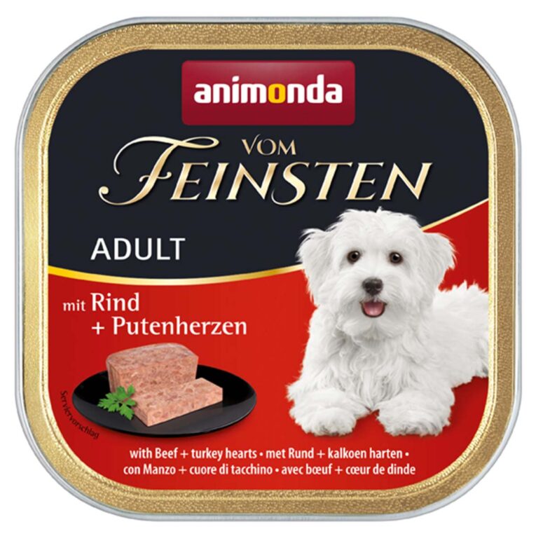 Günstig animonda vom Feinsten Adult Rind und Putenherzen 22x150g i mPreisvergleich in unserem Onlineshop auf Hundeliebe-shop.de kaufen.