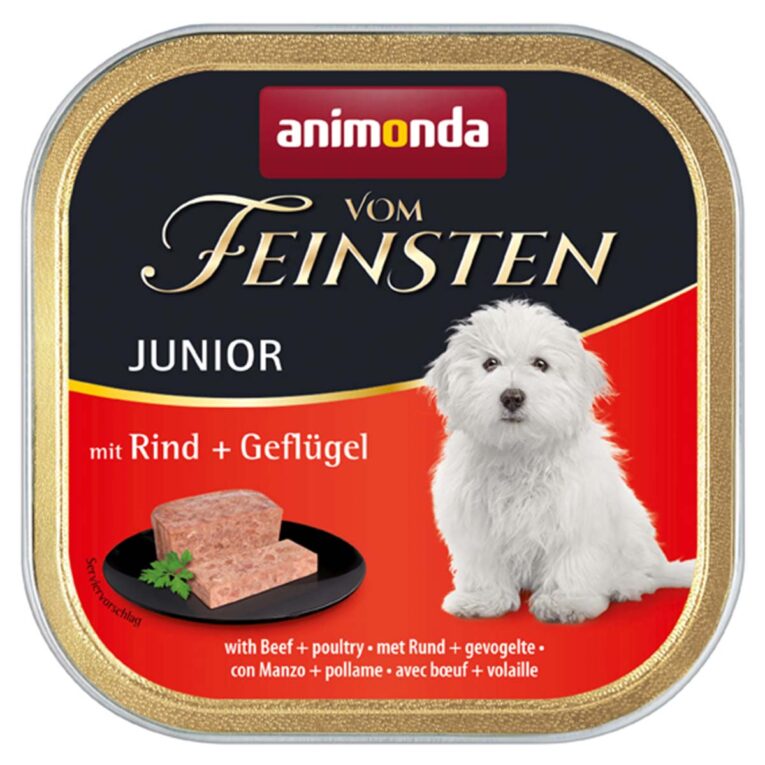Günstig animonda vom Feinsten Junior Rind und Geflügel 22x150g i mPreisvergleich in unserem Onlineshop auf Hundeliebe-shop.de kaufen.