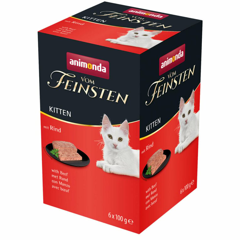 Günstig animonda vom Feinsten Kitten mit Rind 6x100g i mPreisvergleich in unserem Onlineshop auf Hundeliebe-shop.de kaufen.