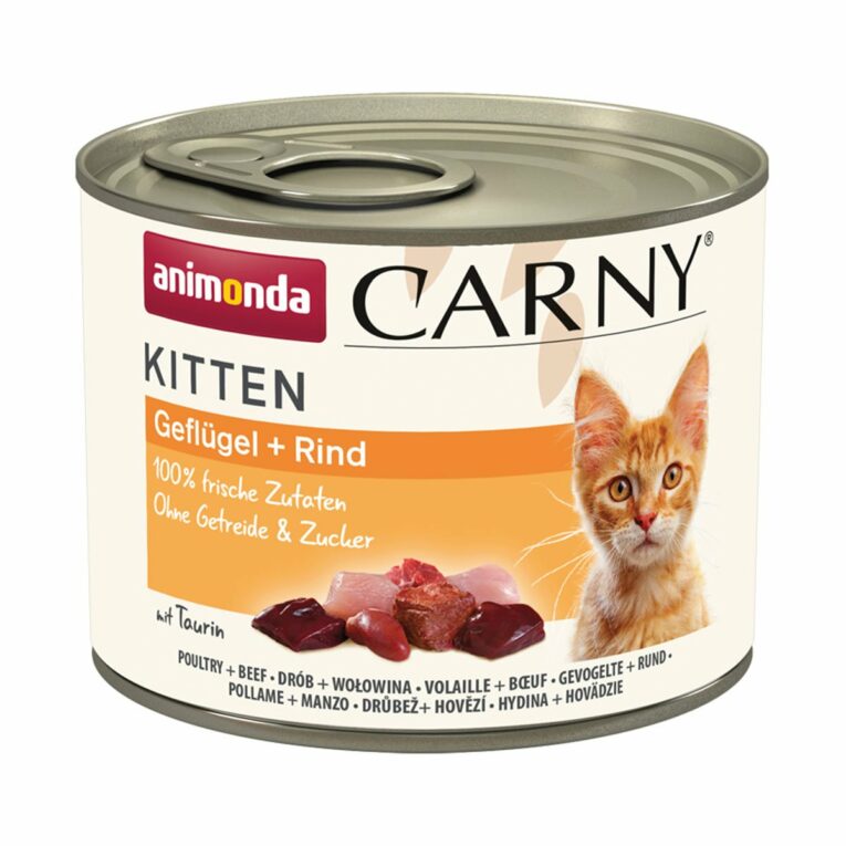 Günstig animonda Carny Kitten Geflügel + Rind 24x200g i mPreisvergleich in unserem Onlineshop auf Hundeliebe-shop.de kaufen.