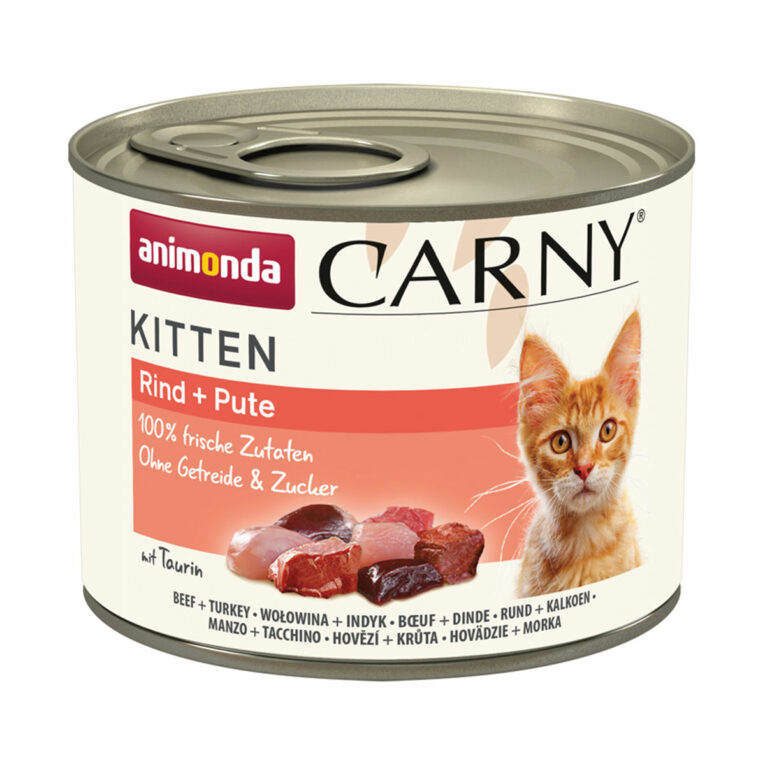 Günstig animonda Carny Kitten Rind + Pute 24x200g i mPreisvergleich in unserem Onlineshop auf Hundeliebe-shop.de kaufen.