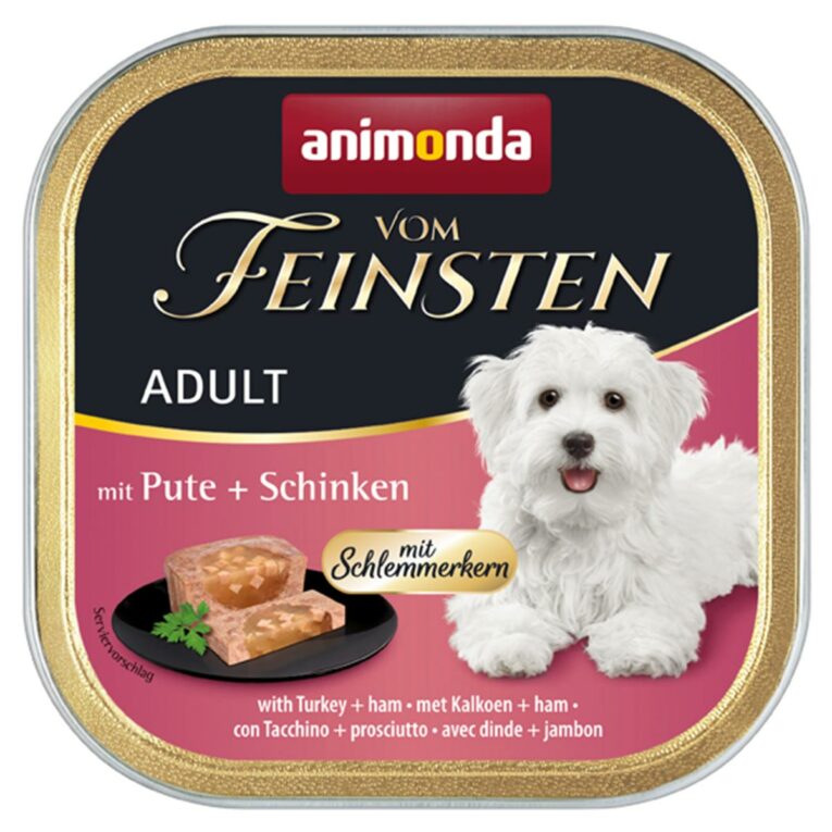 Günstig animonda vom Feinsten Adult Schlemmerkern Pute + Schinken 22x150g i mPreisvergleich in unserem Onlineshop auf Hundeliebe-shop.de kaufen.