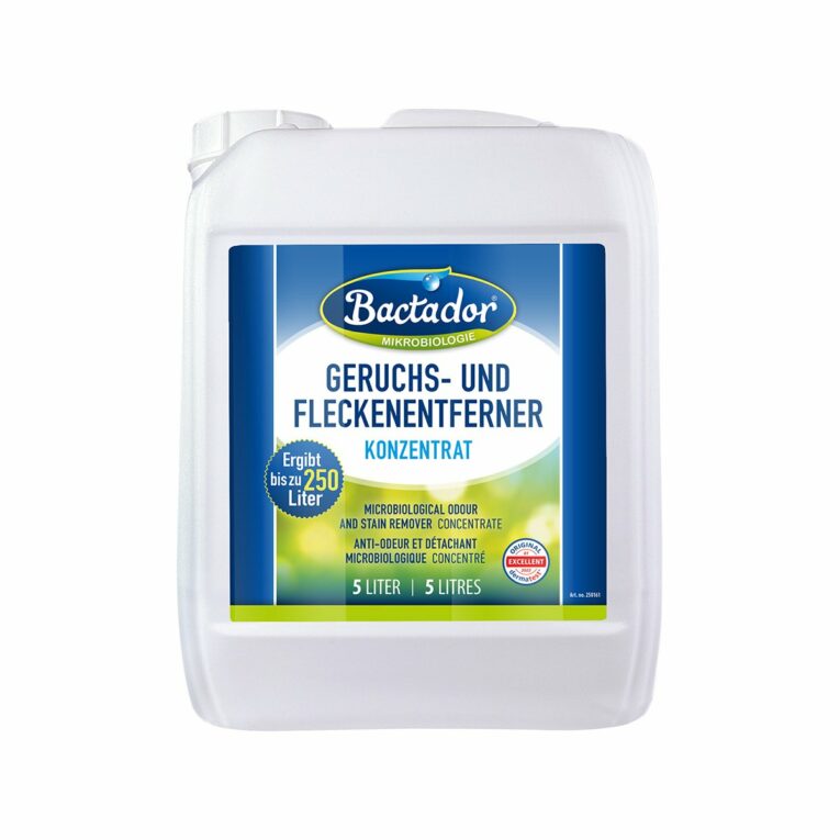 Günstig Bactador Geruchs- und Fleckenentferner Konzentrat 5 Liter i mPreisvergleich in unserem Onlineshop auf Hundeliebe-shop.de kaufen.