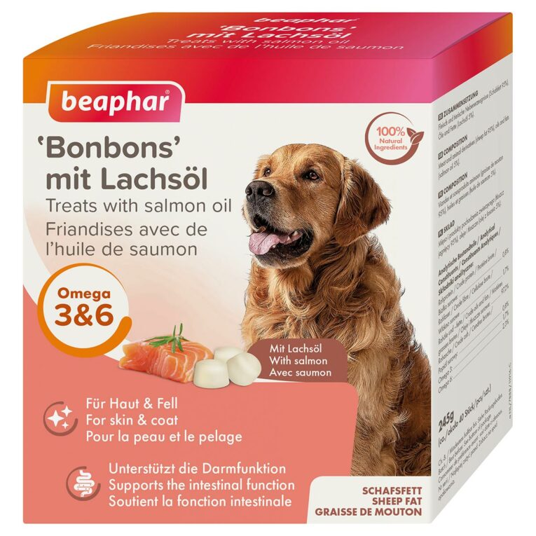 Günstig beaphar Lachsöl Bonbons 245g i mPreisvergleich in unserem Onlineshop auf Hundeliebe-shop.de kaufen.