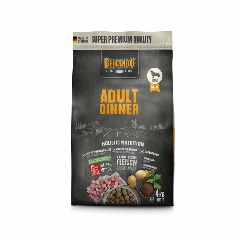 Günstig Belcando Adult Dinner 4kg i mPreisvergleich in unserem Onlineshop auf Hundeliebe-shop.de kaufen.