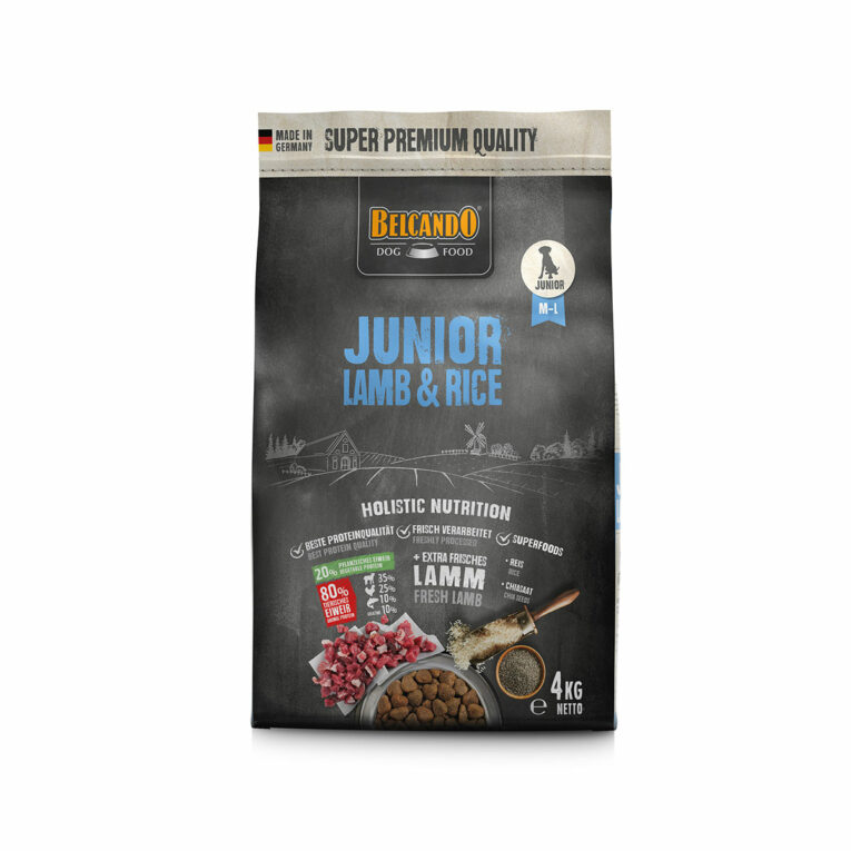 Günstig Belcando Junior Lamb & Rice 4kg i mPreisvergleich in unserem Onlineshop auf Hundeliebe-shop.de kaufen.