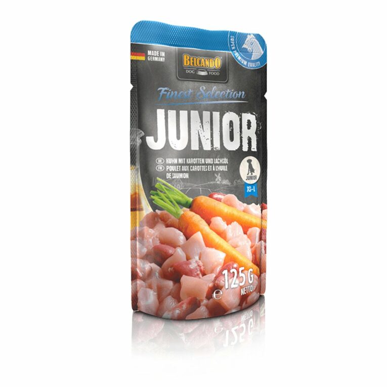 Günstig Belcando Junior Huhn mit Karotten 12x125g i mPreisvergleich in unserem Onlineshop auf Hundeliebe-shop.de kaufen.