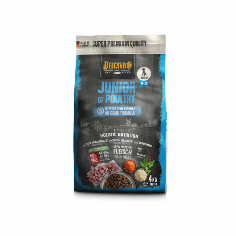 Günstig Belcando Junior GF Poultry 4kg i mPreisvergleich in unserem Onlineshop auf Hundeliebe-shop.de kaufen.
