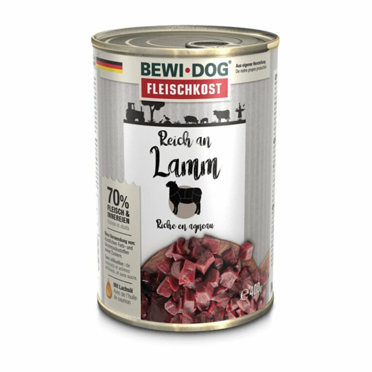 Günstig Bewi Dog Fleischkost Reich an Lamm 6x400g i mPreisvergleich in unserem Onlineshop auf Hundeliebe-shop.de kaufen.