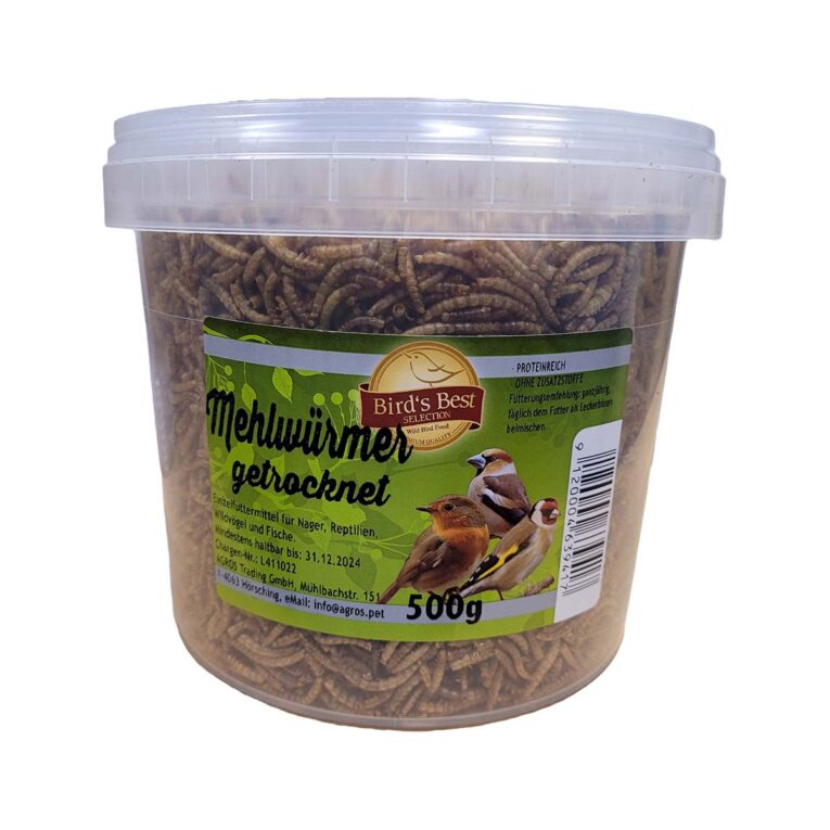 Günstig Birds Best Mehlwürmer getrocknet im Eimer 500g i mPreisvergleich in unserem Onlineshop auf Hundeliebe-shop.de kaufen.