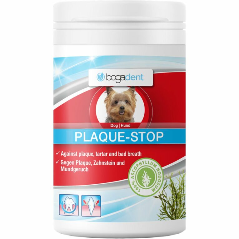 Günstig bogadent® PLAQUE-STOP Hund 70g i mPreisvergleich in unserem Onlineshop auf Hundeliebe-shop.de kaufen.