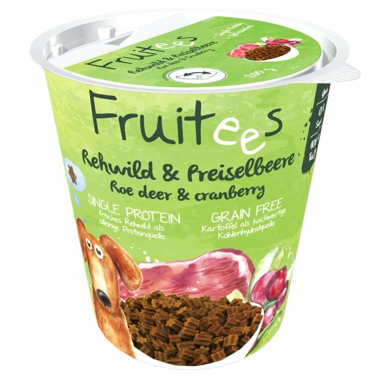 Günstig Bosch Fruitees Hundesnack Rehwild und Preiselbeere 200g i mPreisvergleich in unserem Onlineshop auf Hundeliebe-shop.de kaufen.