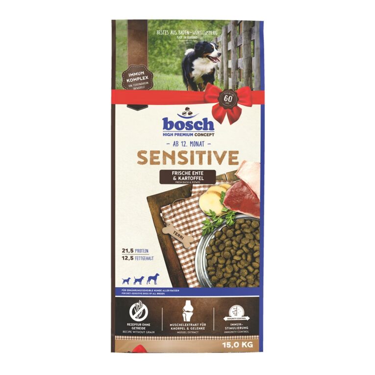 Günstig Bosch HPC Sensitive Ente & Kartoffel 2x15kg i mPreisvergleich in unserem Onlineshop auf Hundeliebe-shop.de kaufen.