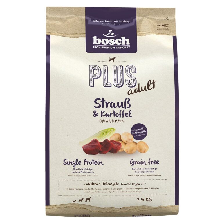 Günstig Bosch PLUS Hunde-Trockenfutter Strauß & Kartoffel 2