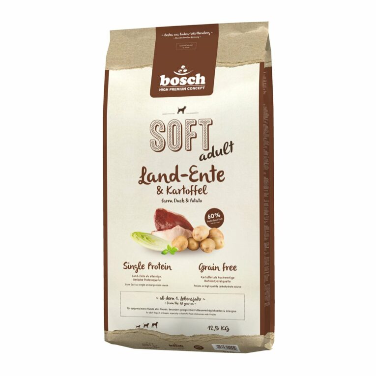 Günstig Bosch SOFT Hunde-Trockenfutter Land-Ente & Kartoffel 2×12