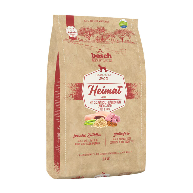 Günstig Bosch Heimat Adult S-H Landschwein 2×12 kg i mPreisvergleich in unserem Onlineshop auf Hundeliebe-shop.de kaufen.