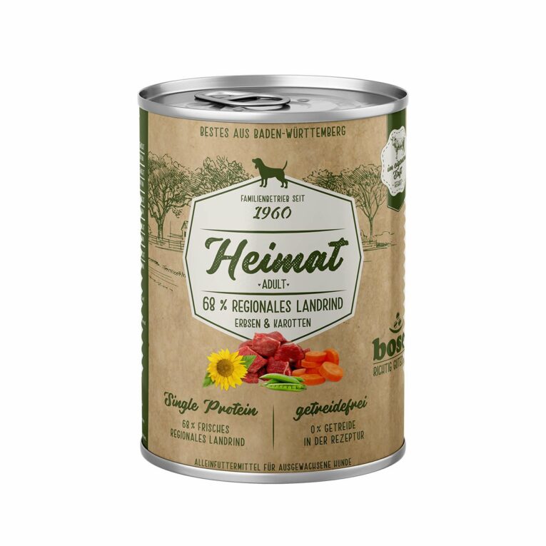 Günstig Bosch Heimat Adult Regionales Landrind 12x400g i mPreisvergleich in unserem Onlineshop auf Hundeliebe-shop.de kaufen.