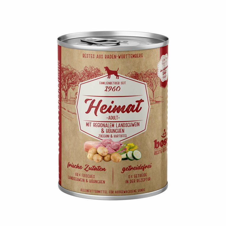 Günstig Bosch Heimat Adult Regionales Landschwein 12x400g i mPreisvergleich in unserem Onlineshop auf Hundeliebe-shop.de kaufen.