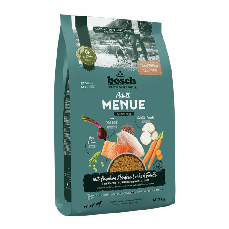 Günstig Bosch HPC MENUE Adult Nordsee-Lachs 12kg i mPreisvergleich in unserem Onlineshop auf Hundeliebe-shop.de kaufen.
