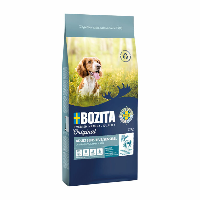 Günstig Bozita Original Adult Sensitive Digestion mit Lamm 12kg i mPreisvergleich in unserem Onlineshop auf Hundeliebe-shop.de kaufen.