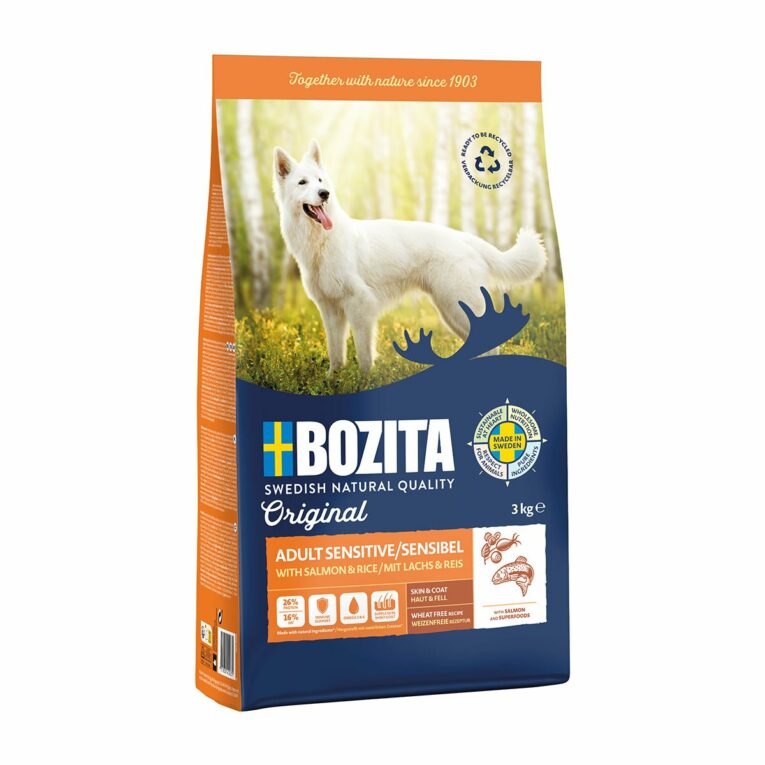 Günstig Bozita Original Adult Sensitive Skin & Coat 3kg i mPreisvergleich in unserem Onlineshop auf Hundeliebe-shop.de kaufen.