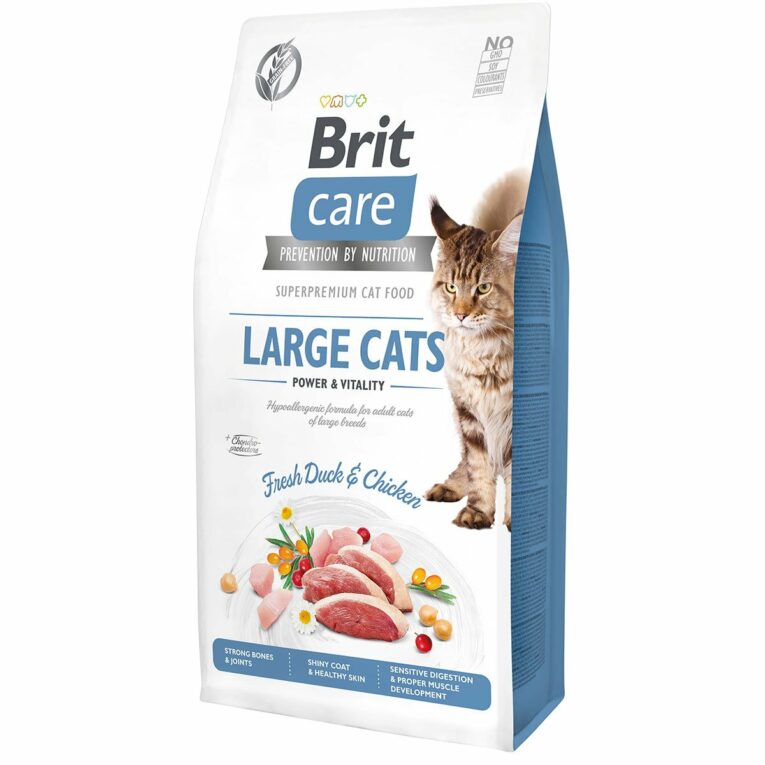 Günstig Brit Care GF Large Cats Power & Vitality 2x7kg i mPreisvergleich in unserem Onlineshop auf Hundeliebe-shop.de kaufen.