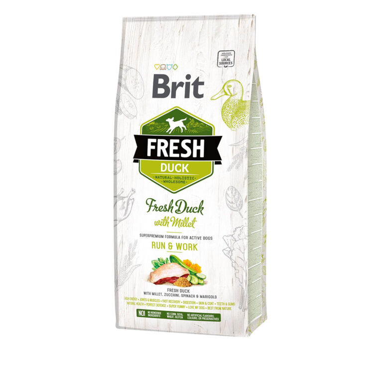 Günstig Brit Fresh Dog – Active dogs – Duck – Run & Work 12kg i mPreisvergleich in unserem Onlineshop auf Hundeliebe-shop.de kaufen.