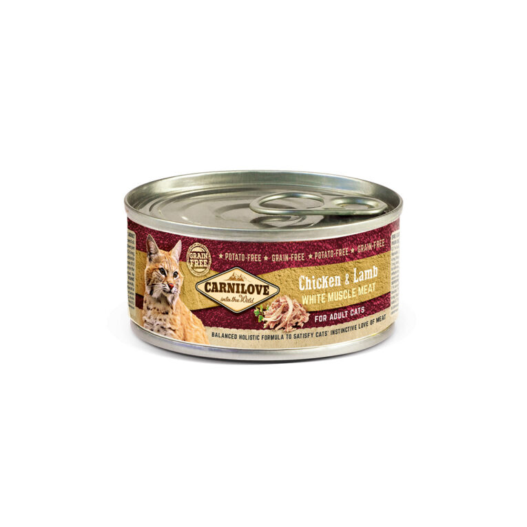 Günstig Carnilove Cat – Chicken & Lamb for Adult Cats 12x100g i mPreisvergleich in unserem Onlineshop auf Hundeliebe-shop.de kaufen.