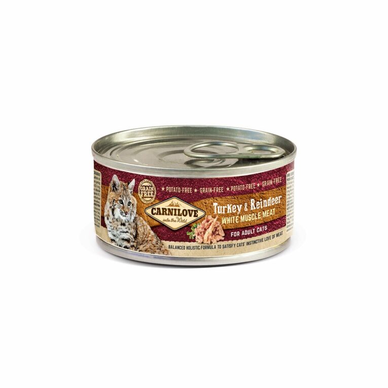Günstig Carnilove Cat – Turkey & Reindeer for Adult Cats 12x100g i mPreisvergleich in unserem Onlineshop auf Hundeliebe-shop.de kaufen.