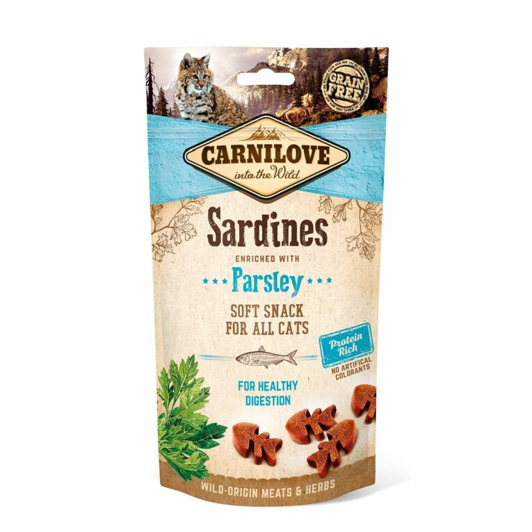 Günstig Carnilove Cat – Soft Snack – Sardine with Parsley 6x50g i mPreisvergleich in unserem Onlineshop auf Hundeliebe-shop.de kaufen.