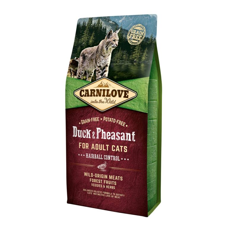 Günstig Carnilove Cat Adult – Duck & Pheasant / Hairball Control 6kg i mPreisvergleich in unserem Onlineshop auf Hundeliebe-shop.de kaufen.