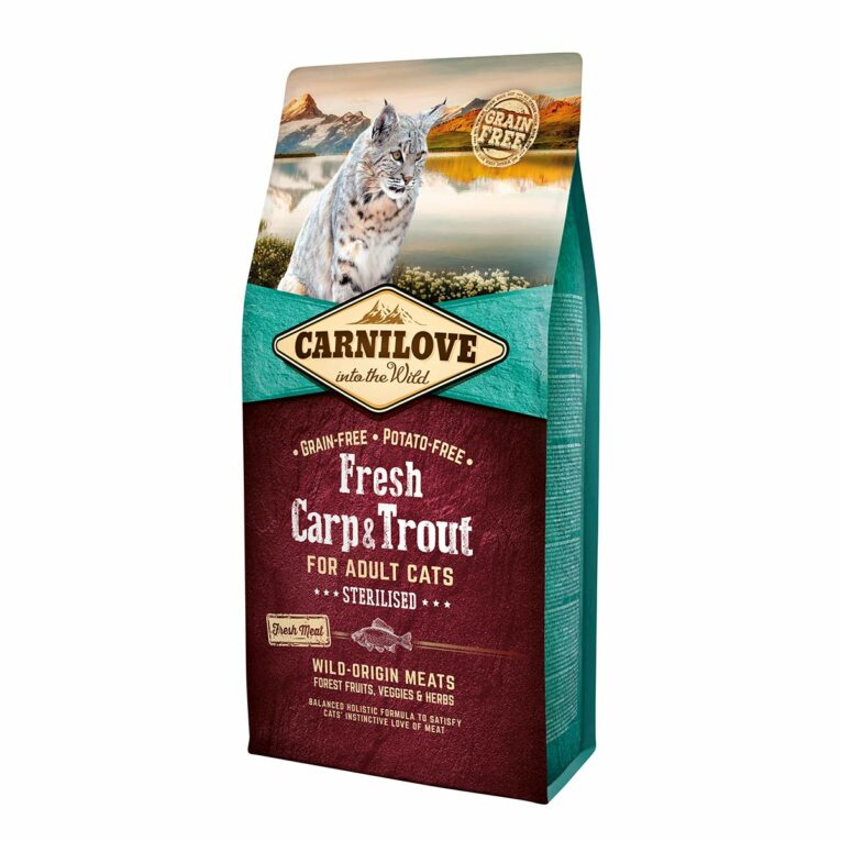 Günstig Carnilove Cat Adult Fresh – Carp & Trout / Sterilised 6kg i mPreisvergleich in unserem Onlineshop auf Hundeliebe-shop.de kaufen.