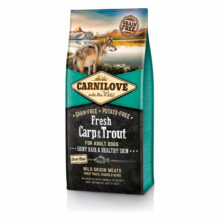 Günstig Carnilove Dog Adult Fresh – Carp & Trout 12kg i mPreisvergleich in unserem Onlineshop auf Hundeliebe-shop.de kaufen.