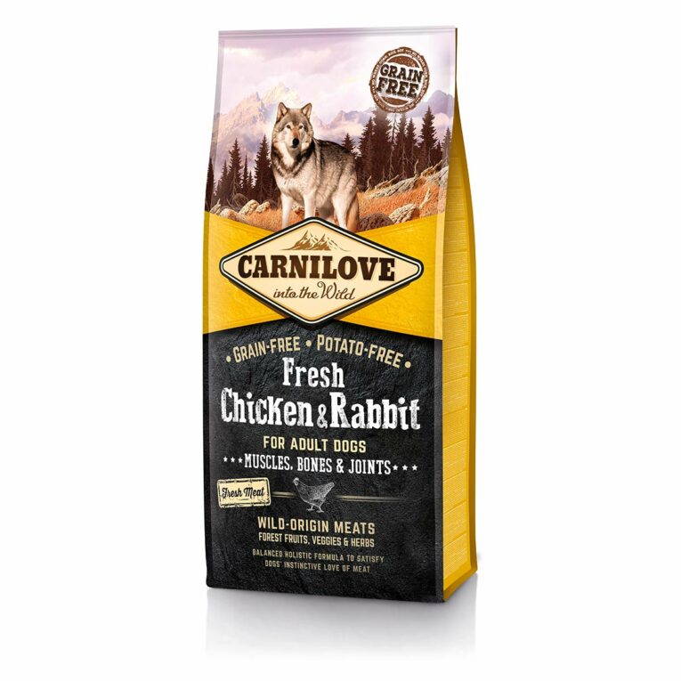 Günstig Carnilove Dog Adult Fresh – Chicken & Rabbit 12kg i mPreisvergleich in unserem Onlineshop auf Hundeliebe-shop.de kaufen.