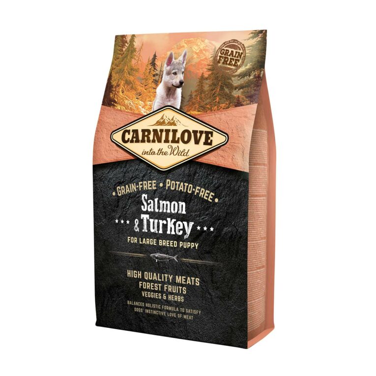 Günstig Carnilove Dog Puppy Large Breed – Salmon & Turkey 4kg i mPreisvergleich in unserem Onlineshop auf Hundeliebe-shop.de kaufen.