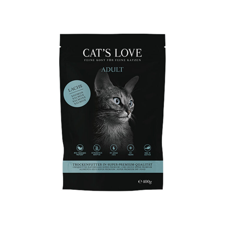 Günstig CAT’S LOVE Trocken Adult Lachs 400g i mPreisvergleich in unserem Onlineshop auf Hundeliebe-shop.de kaufen.