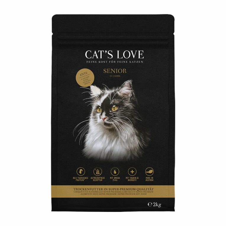 Günstig CAT’S LOVE Trocken Senior Ente 2kg i mPreisvergleich in unserem Onlineshop auf Hundeliebe-shop.de kaufen.