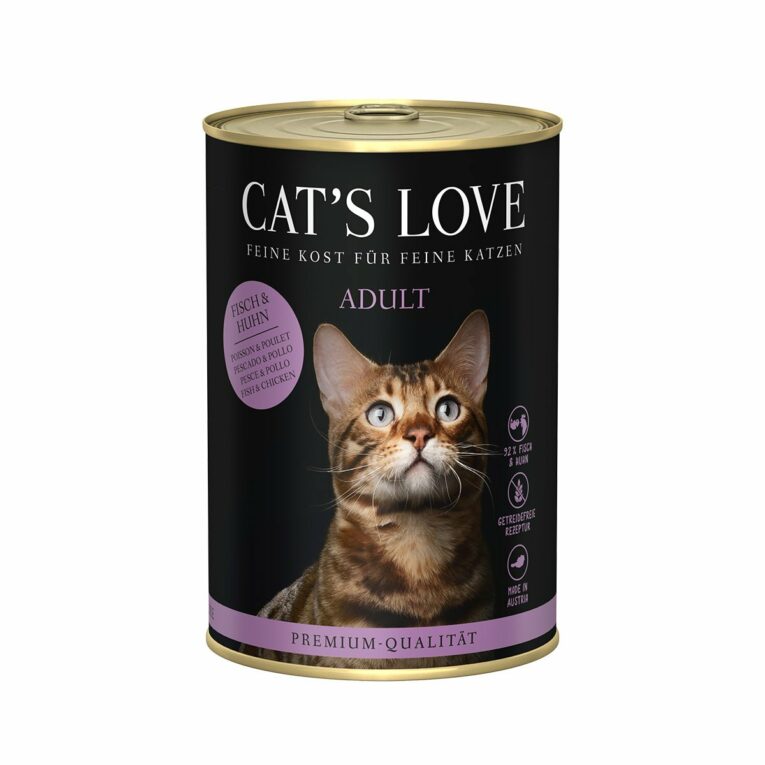 Günstig Cat´s Love Fisch & Huhn Pur 6x400g i mPreisvergleich in unserem Onlineshop auf Hundeliebe-shop.de kaufen.