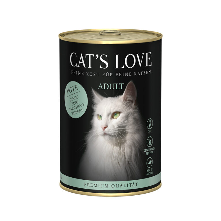 Günstig Cat´s Love Pute Pur 6x400g i mPreisvergleich in unserem Onlineshop auf Hundeliebe-shop.de kaufen.