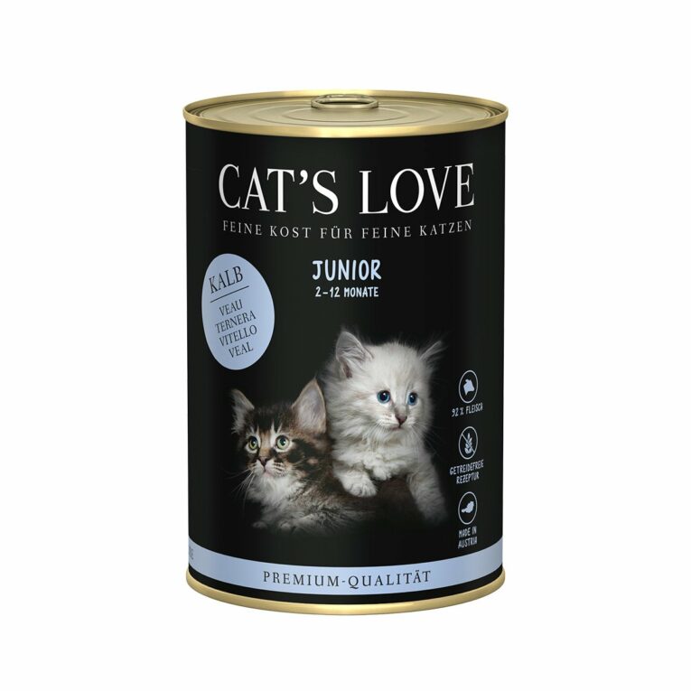 Günstig Cat´s Love Junior Kalb 6x400g i mPreisvergleich in unserem Onlineshop auf Hundeliebe-shop.de kaufen.