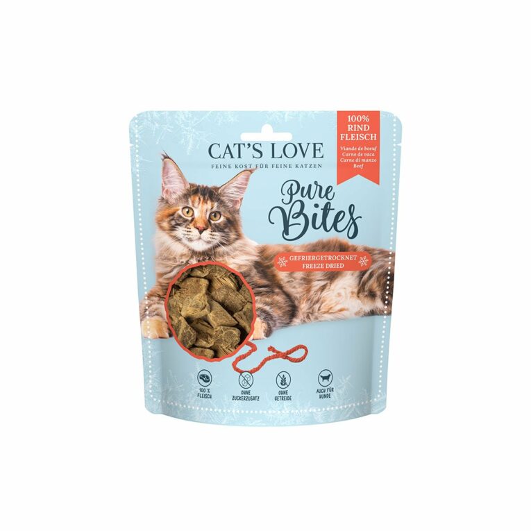 Günstig Cat’s Love Pure Bites Rindfleisch 40g i mPreisvergleich in unserem Onlineshop auf Hundeliebe-shop.de kaufen.