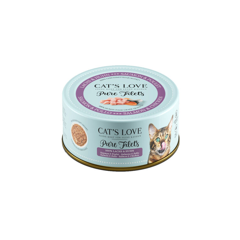 Günstig Cat’s Love Pure Filets Huhn & Lachs 6x100g i mPreisvergleich in unserem Onlineshop auf Hundeliebe-shop.de kaufen.