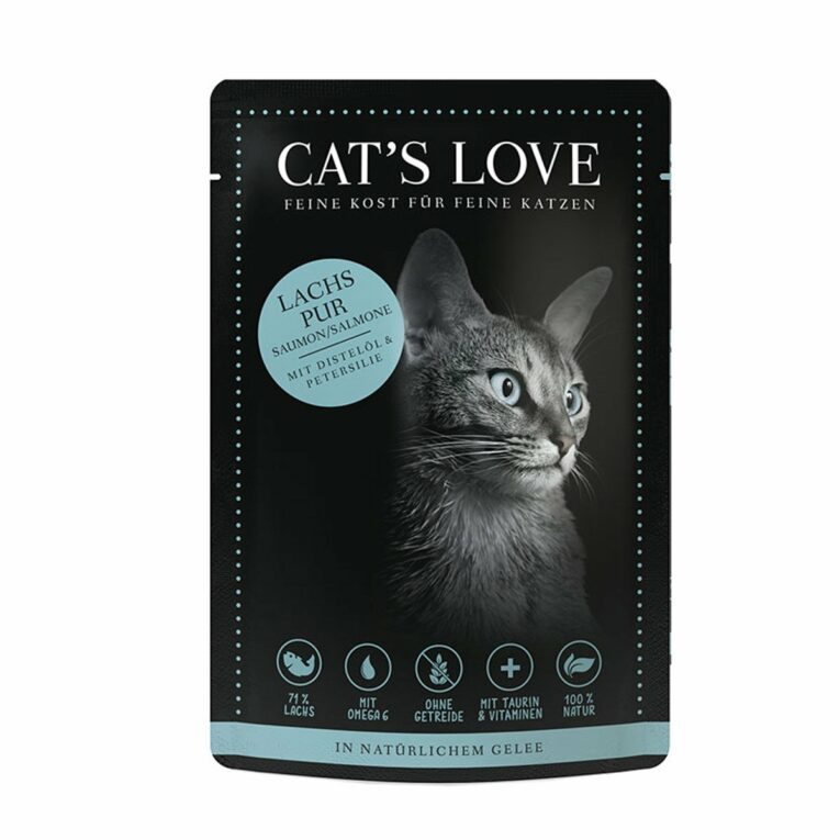 Günstig Cat’s Love Nassfutter Lachs Pur mit Distelöl & Petersilie 12x85g i mPreisvergleich in unserem Onlineshop auf Hundeliebe-shop.de kaufen.