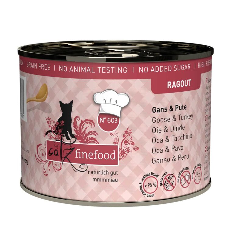 Günstig catz finefood Ragout No.603 Gans & Pute 6x190g i mPreisvergleich in unserem Onlineshop auf Hundeliebe-shop.de kaufen.