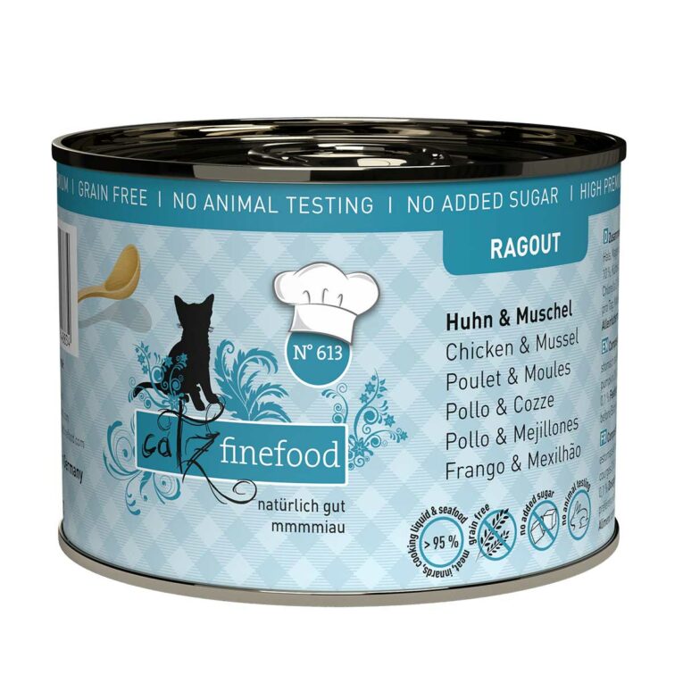 Günstig catz finefood Ragout No.613 Huhn & Muschel 6x190g i mPreisvergleich in unserem Onlineshop auf Hundeliebe-shop.de kaufen.