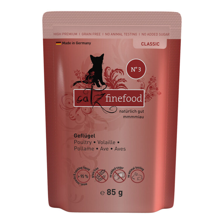 Günstig catz finefood – No. 3 Geflügel 16x85g i mPreisvergleich in unserem Onlineshop auf Hundeliebe-shop.de kaufen.
