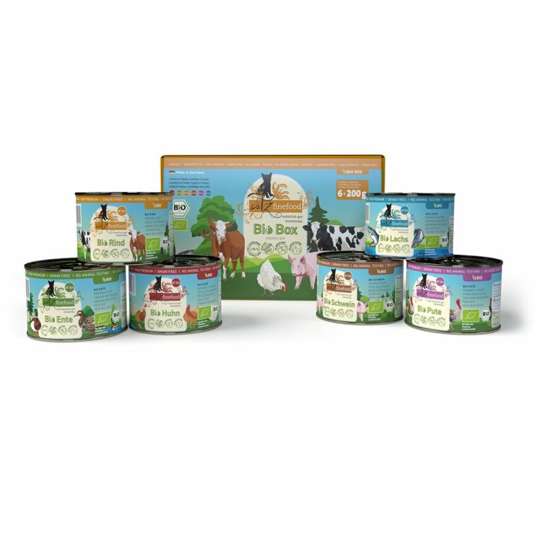 Günstig catz finefood Bio Multipack 6x200g i mPreisvergleich in unserem Onlineshop auf Hundeliebe-shop.de kaufen.
